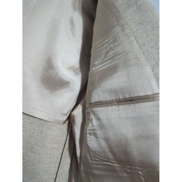 Adams Row Mens Tweed Wool Herringbone Blazer Light Brown USA Made Size 40L - Picture 5 of 12